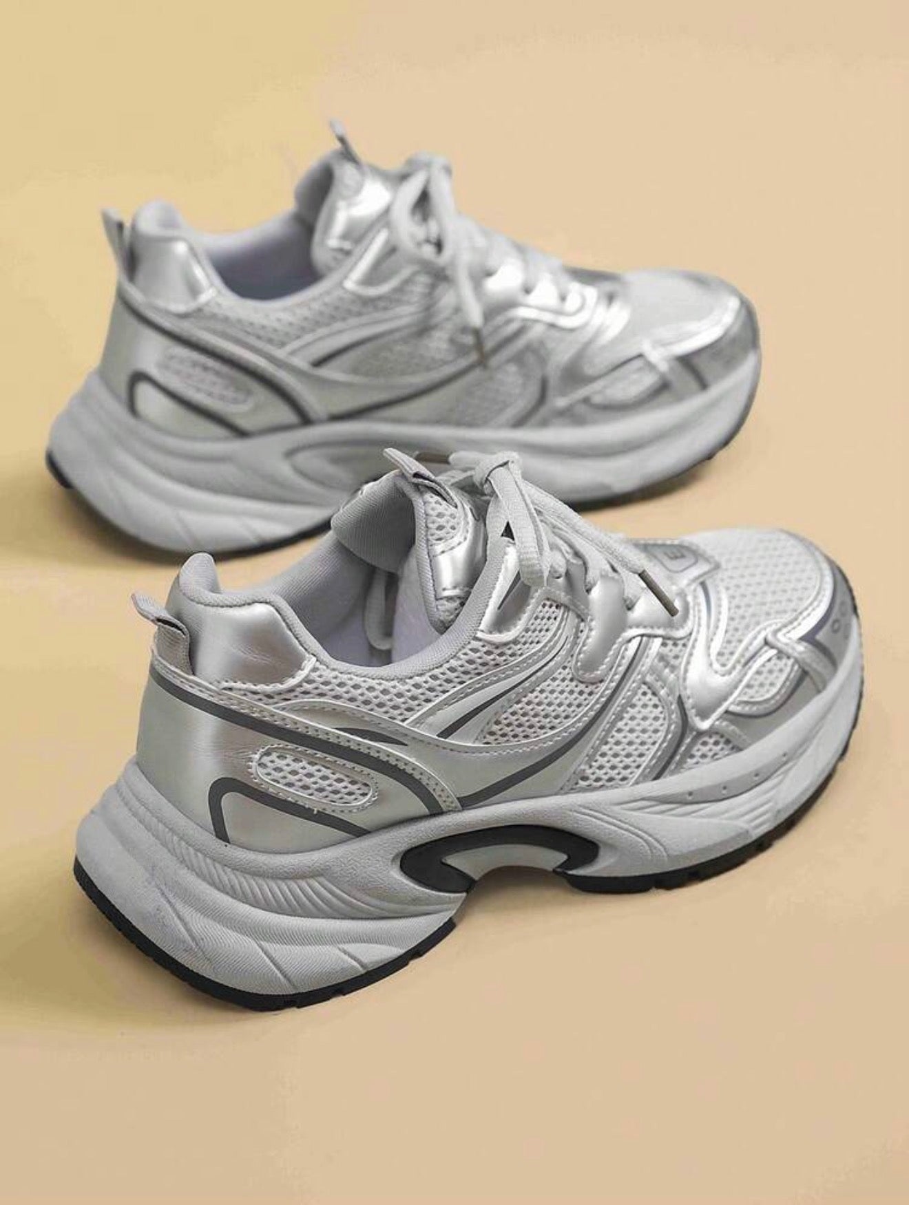 Silver Fashion Trainers