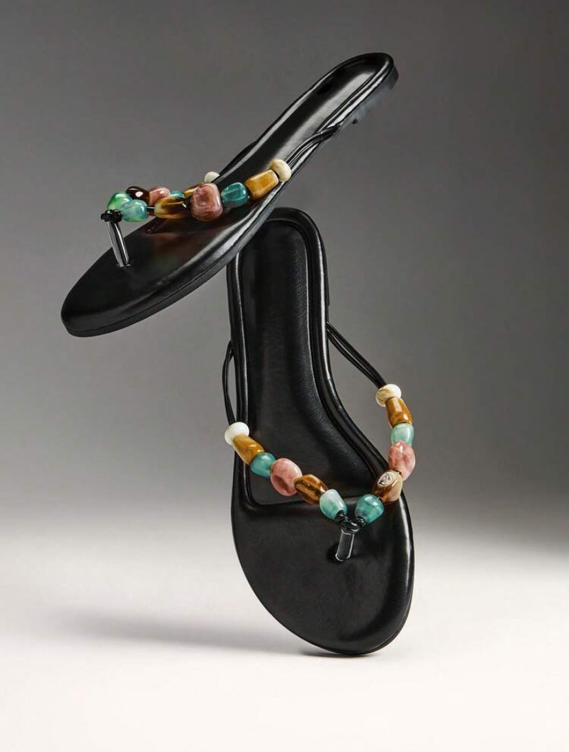 Beaded Thong Slide