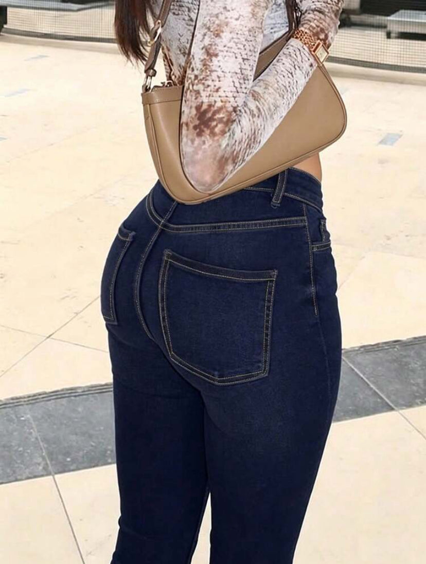Split Hem Capri Jeans
