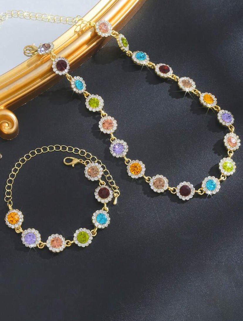 Rainbow Stones Jewelry Set