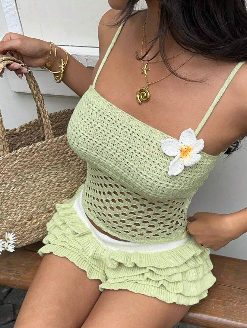 Ruffle Short Floral Set