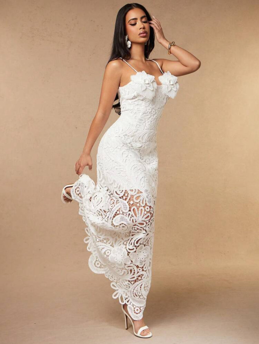Floral Embellishments Dress