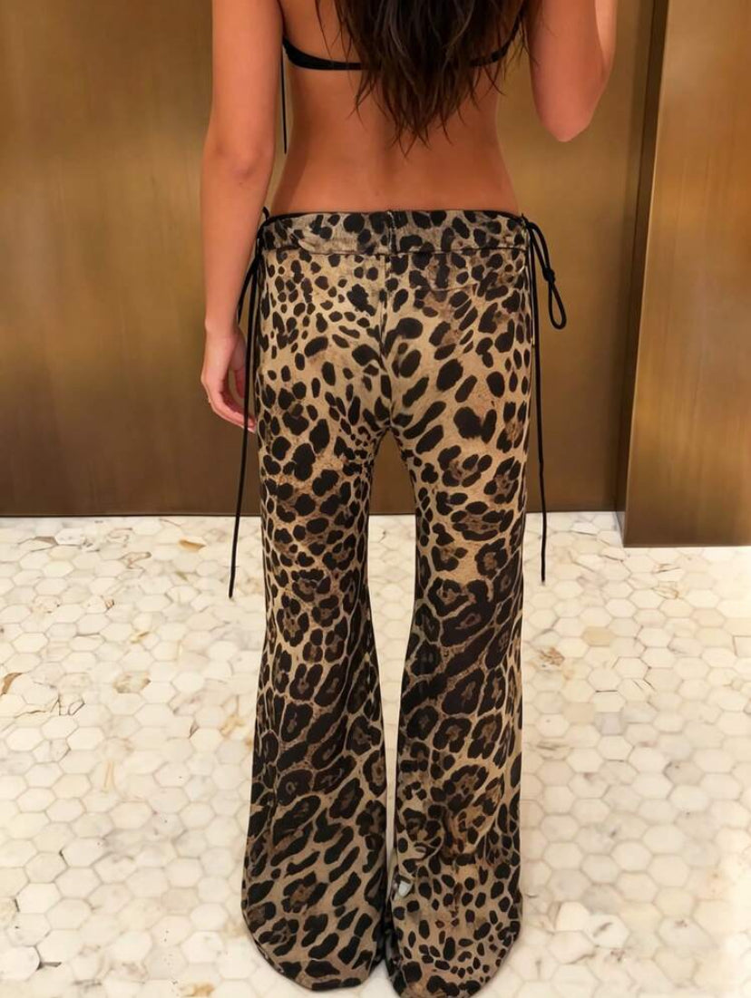 Drawstring Flare Pants