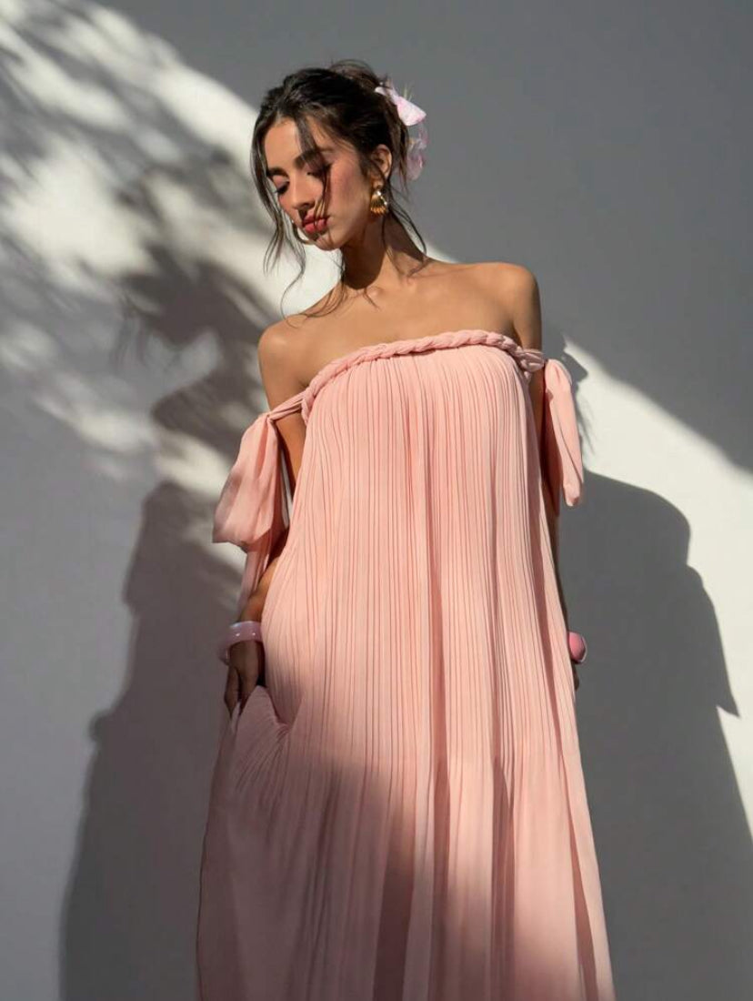 Pleated Maxi Dress