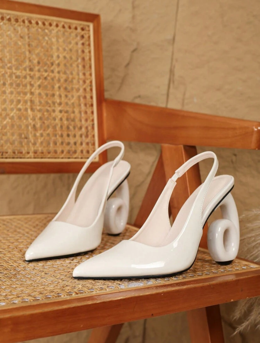 Back Strap Chunky Heels