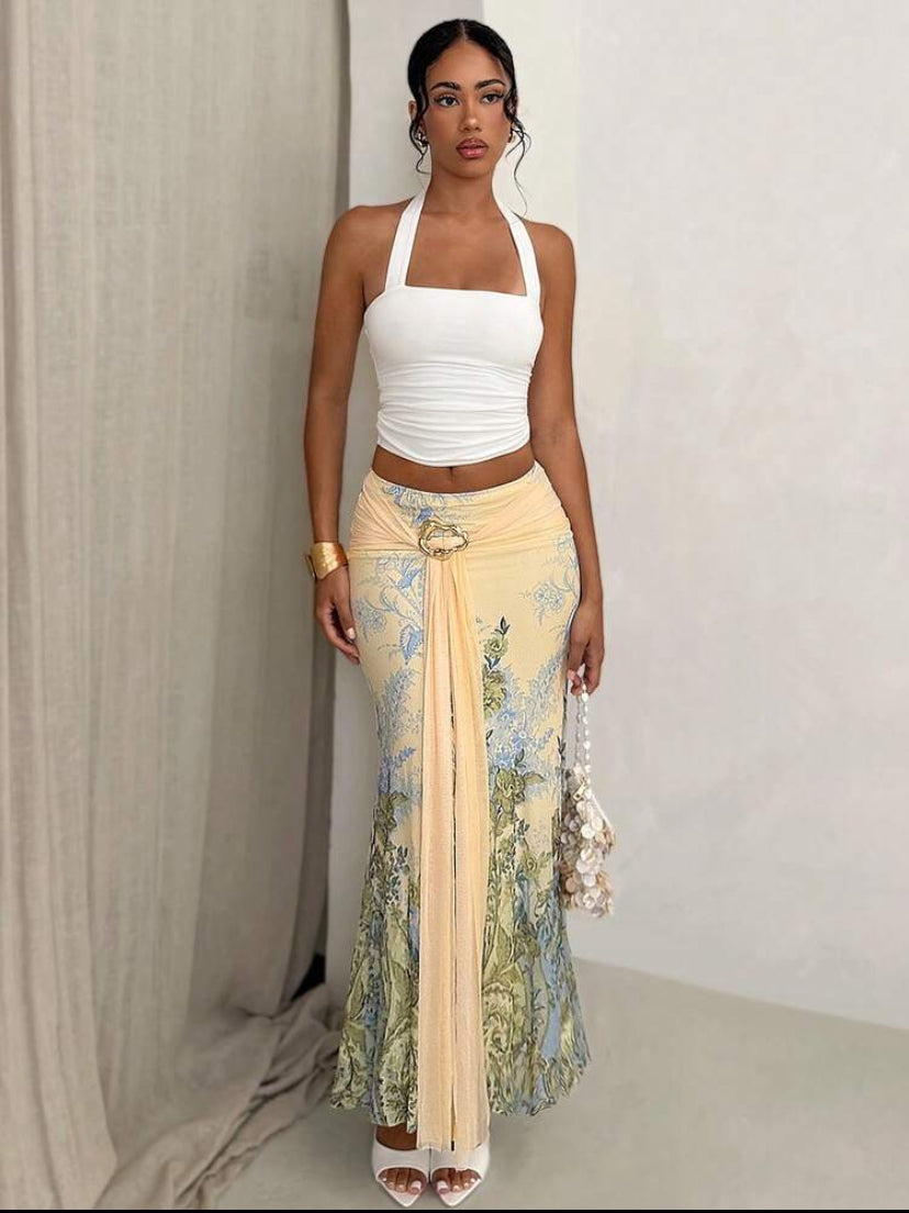 Fishtail Tie Up Skirt