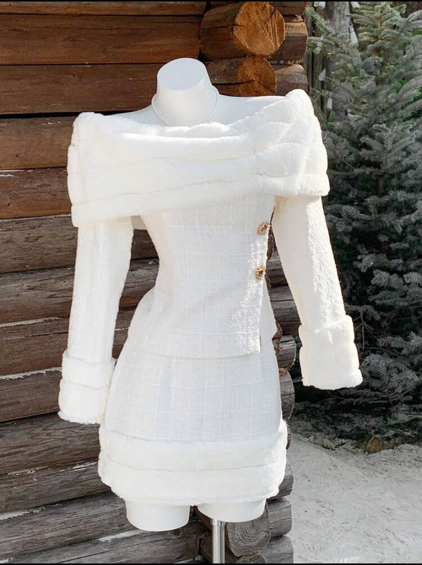 2pcs French Style Faux Fur Trim