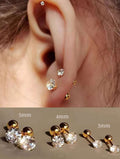 Round Zirconia Stud