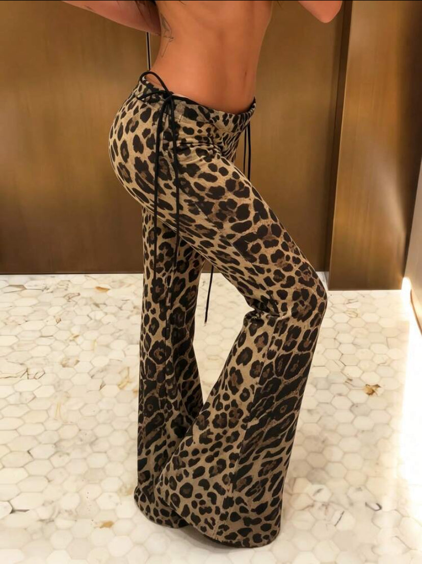 Drawstring Flare Pants