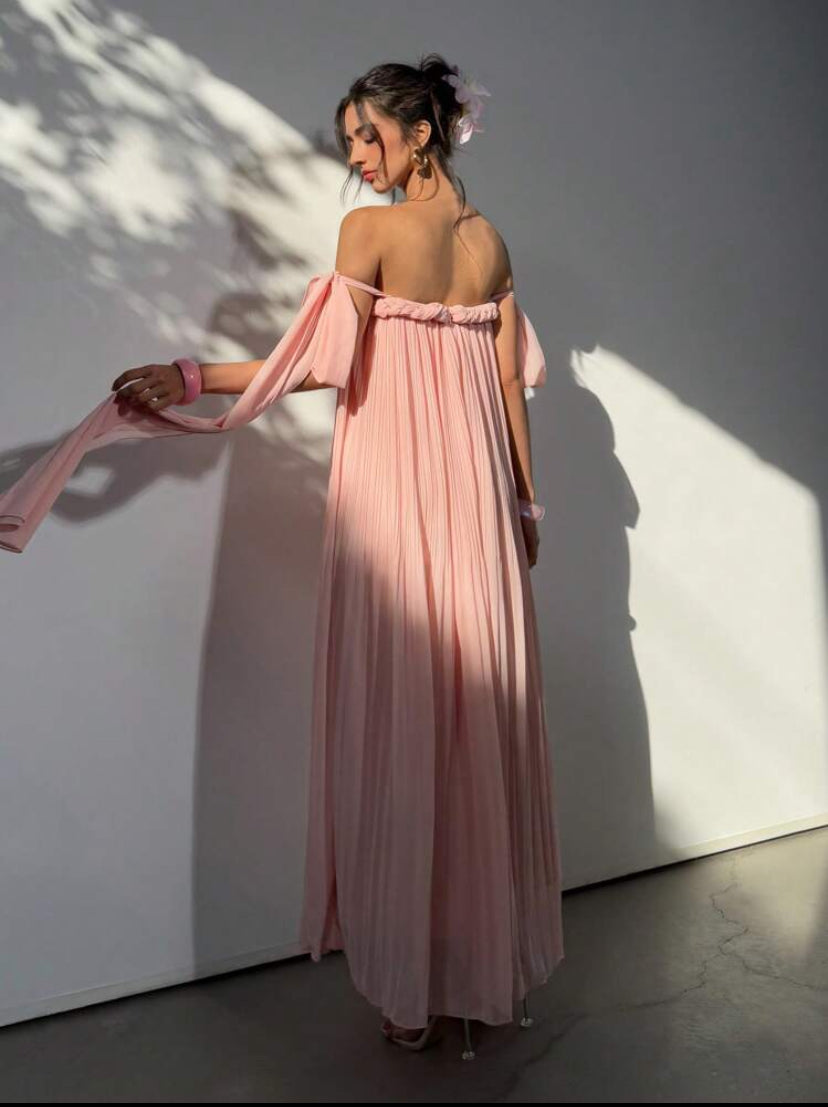 Pleated Maxi Dress
