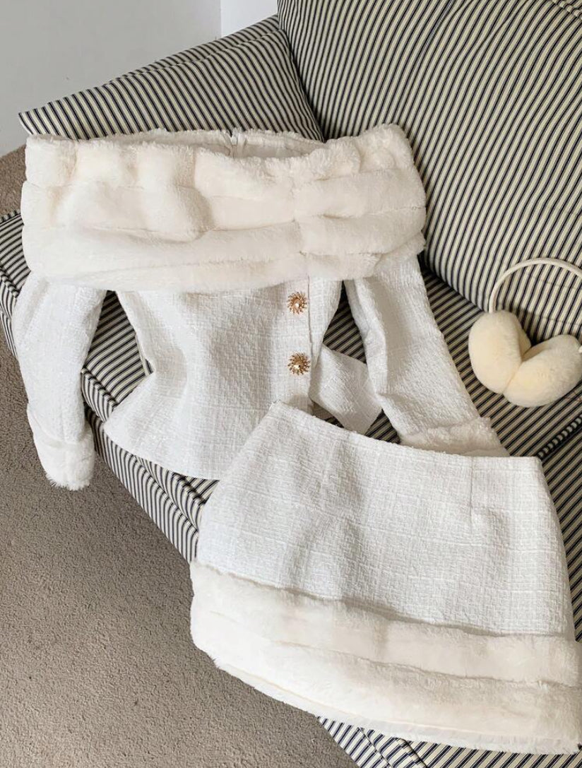 2pcs French Style Faux Fur Trim