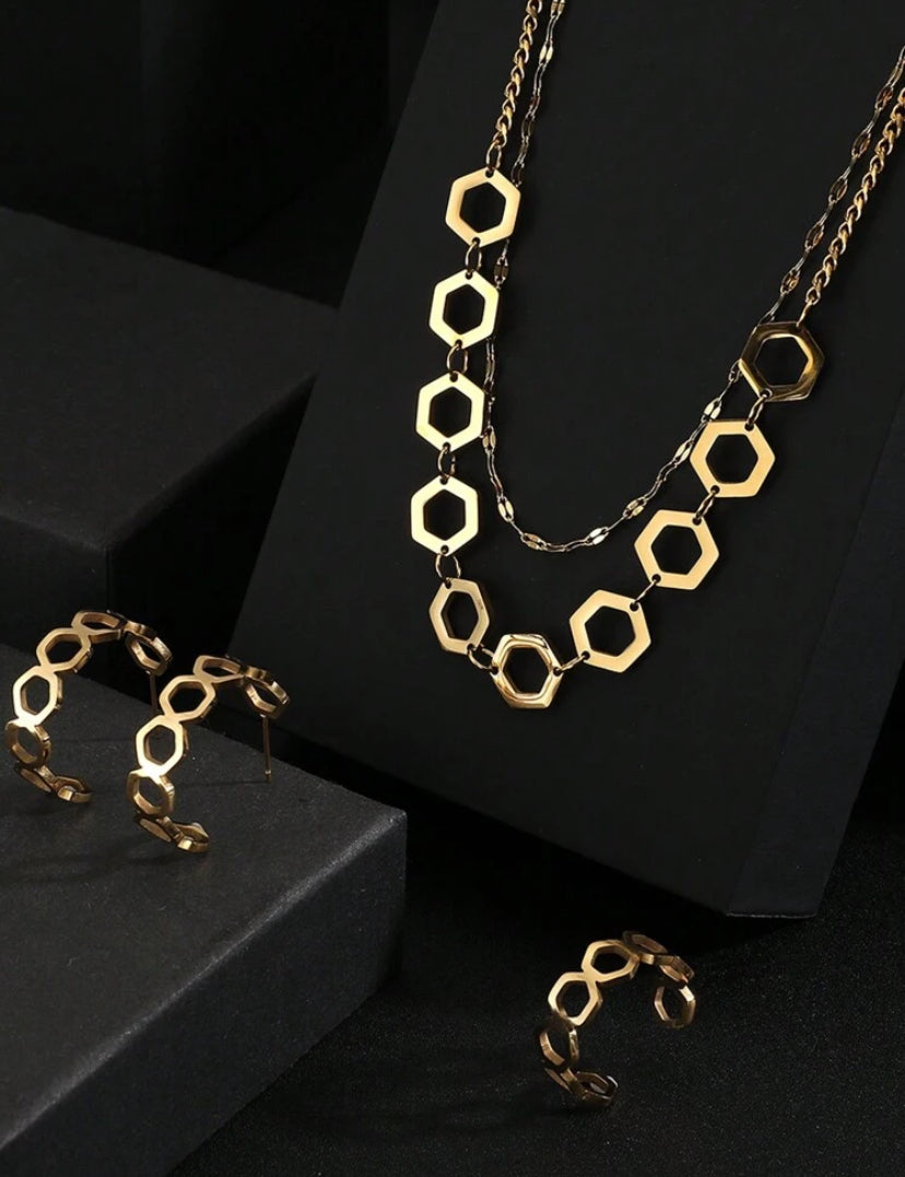 Snake Bone Jewelry Set