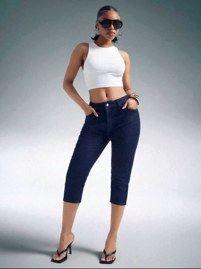 Stretchy Capri Jeans