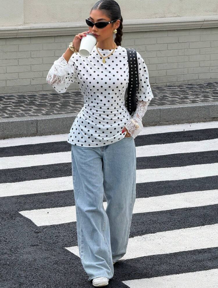 Lace Sleeve Shirt