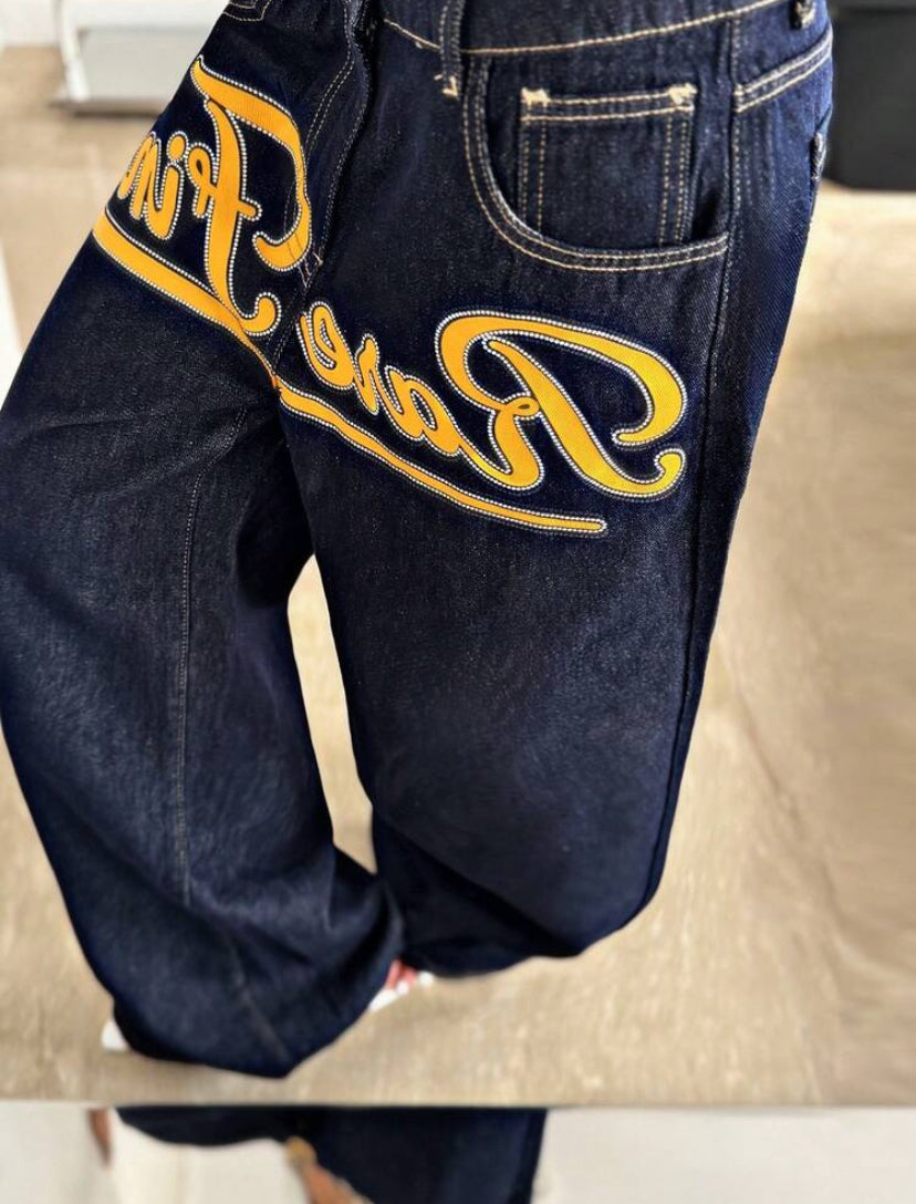 Fancy Print Jeans