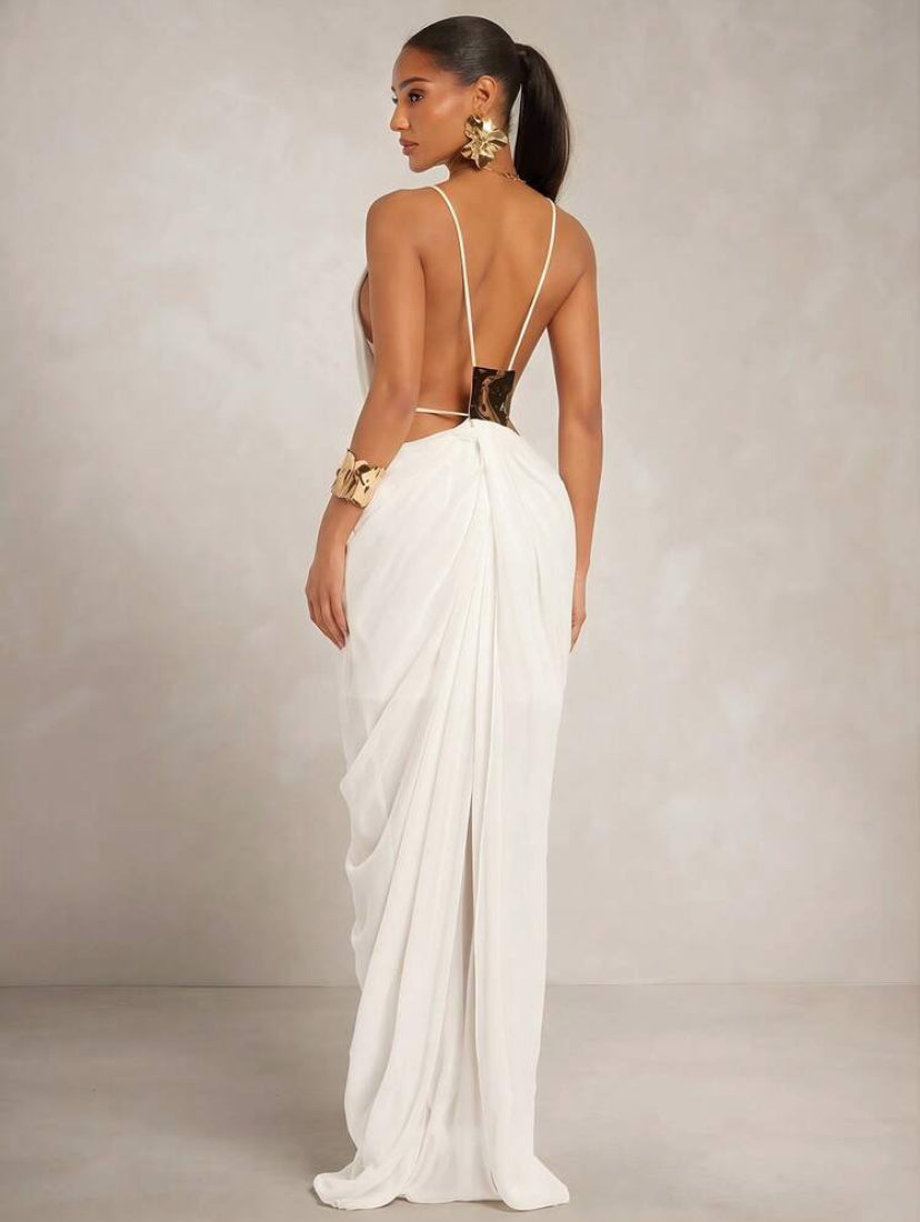 Oversized backless dress