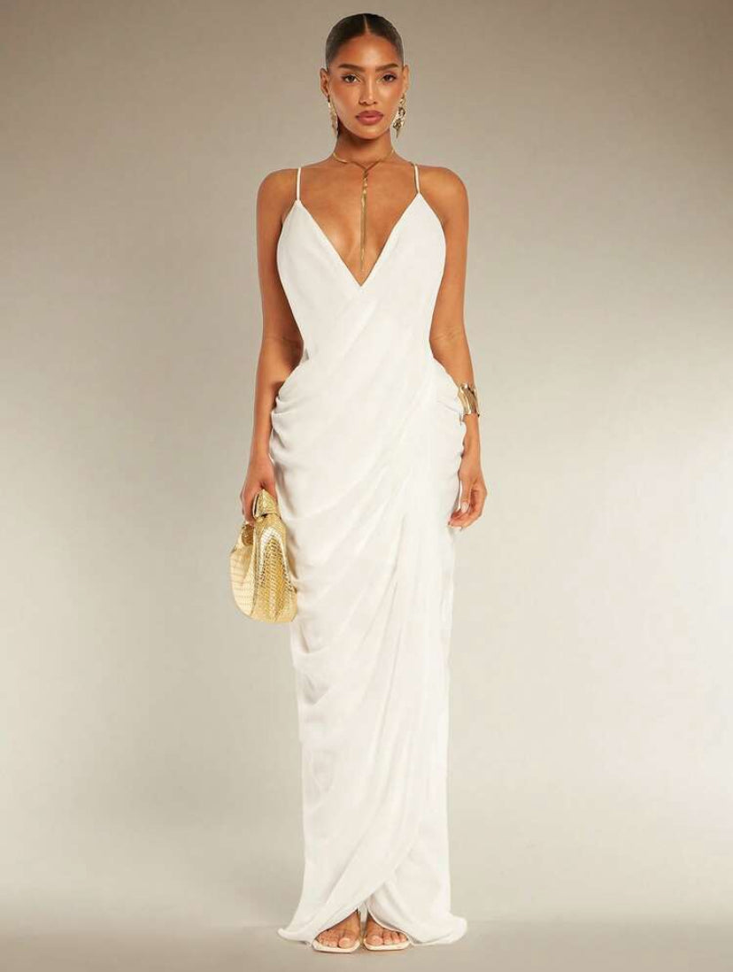 Oversized backless dress