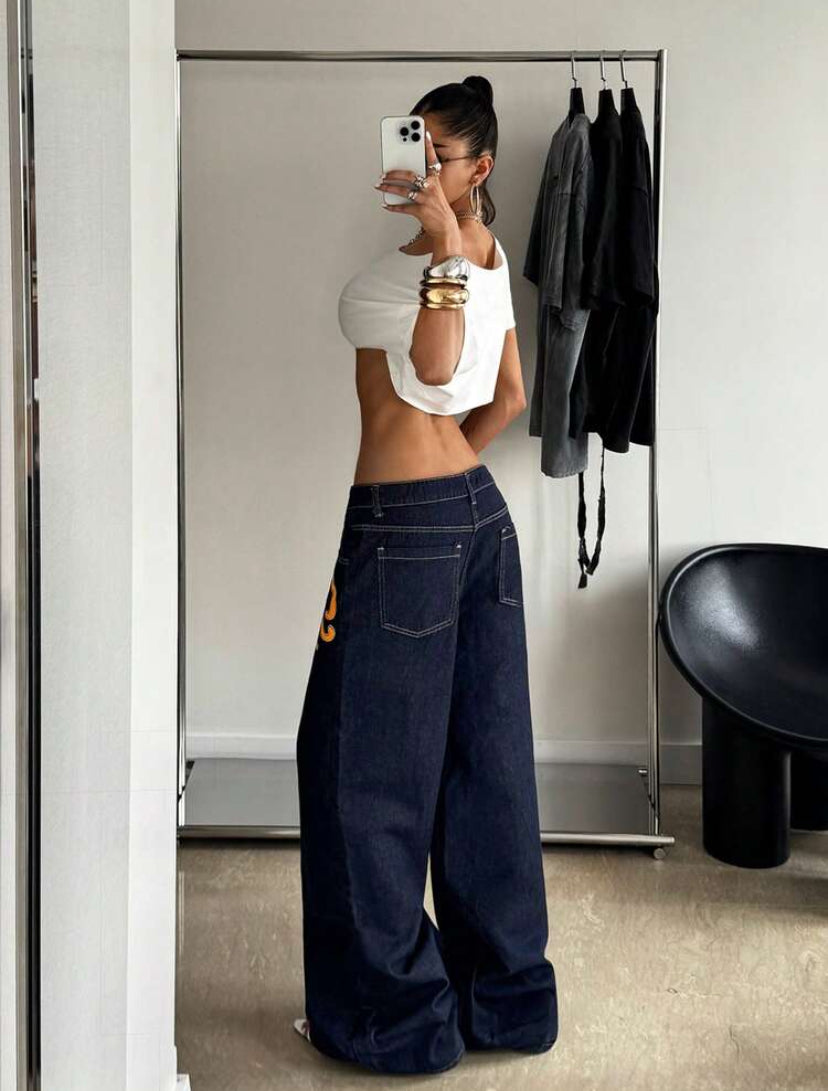 Fancy Print Jeans