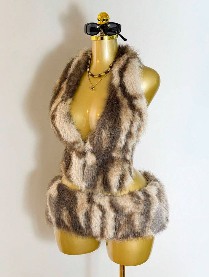 Faux Fur Sexy 2pcs