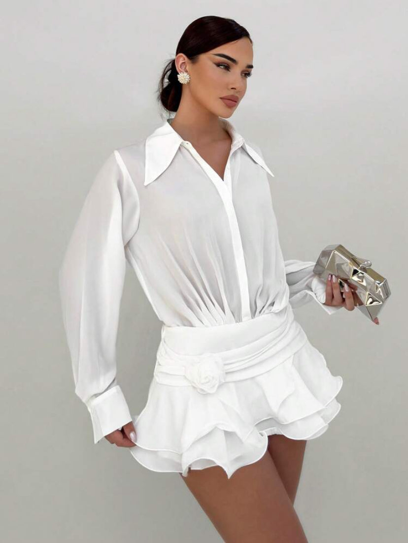 Chiffon Ruffle Dress