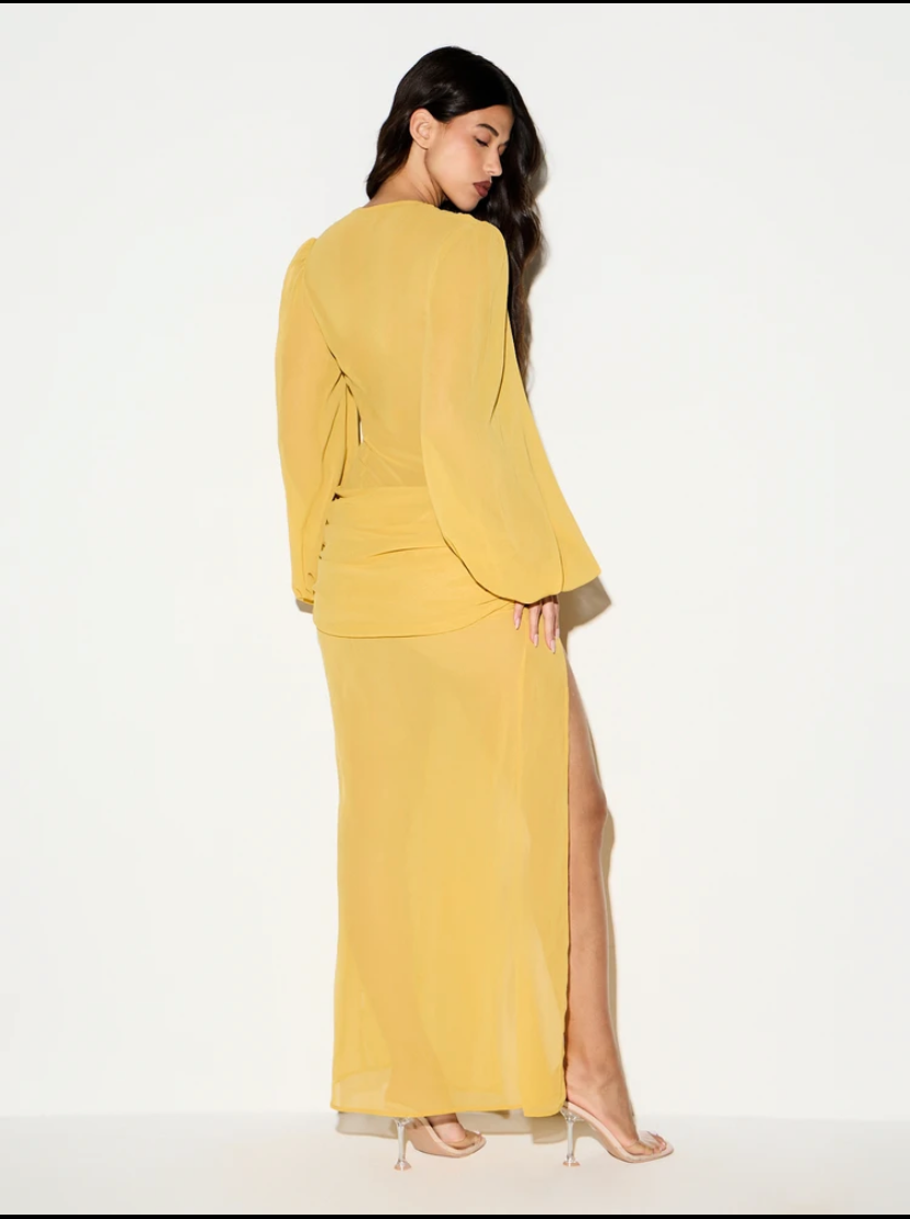 Plunging Neck Maxi Dress