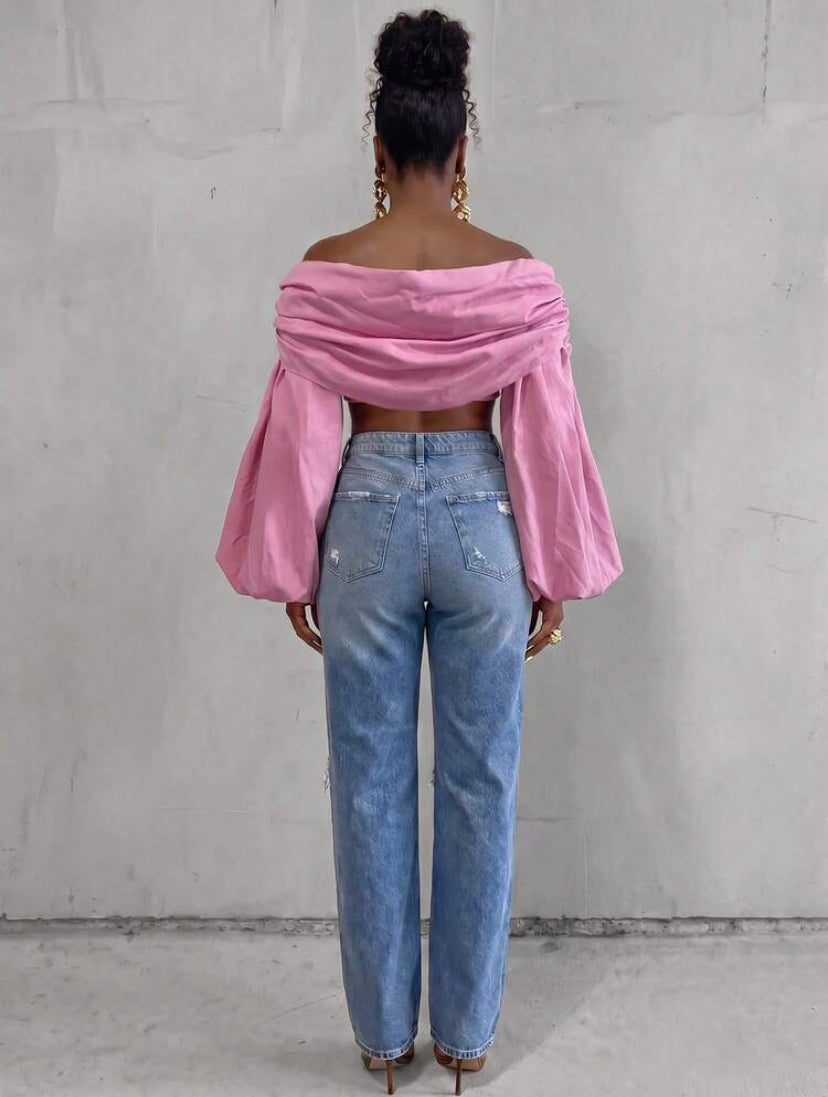 Lantern Sleeve Top