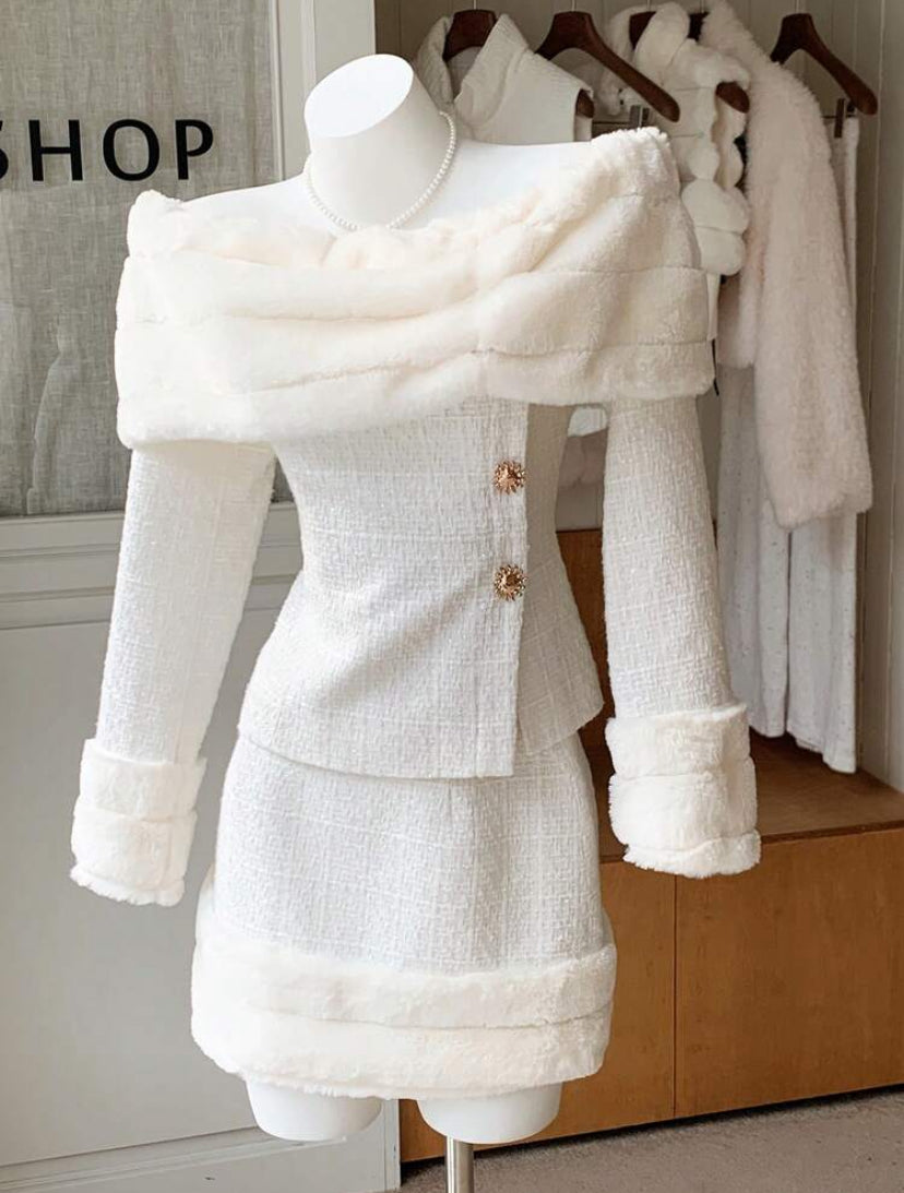 2pcs French Style Faux Fur Trim