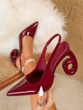 Back Strap Chunky Heels