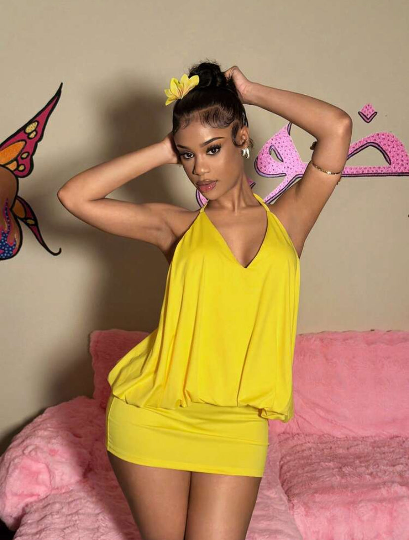Backless Mini Dress