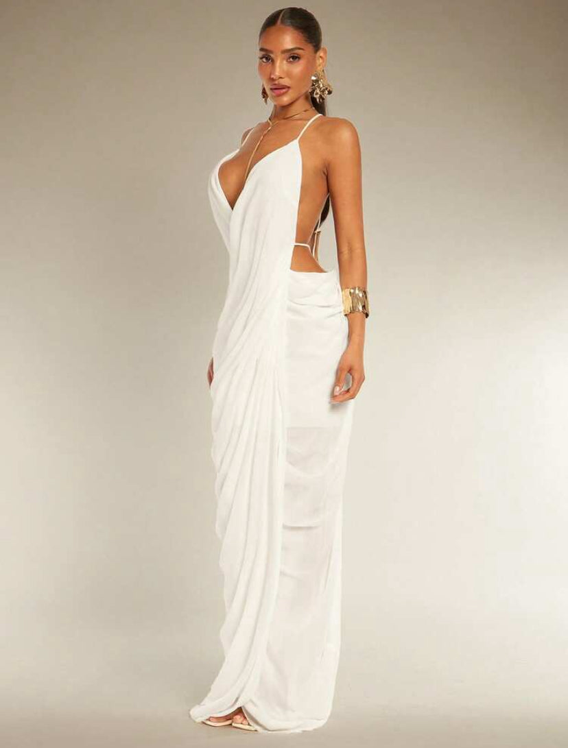 Oversized backless dress