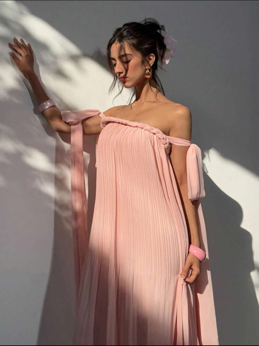 Pleated Maxi Dress
