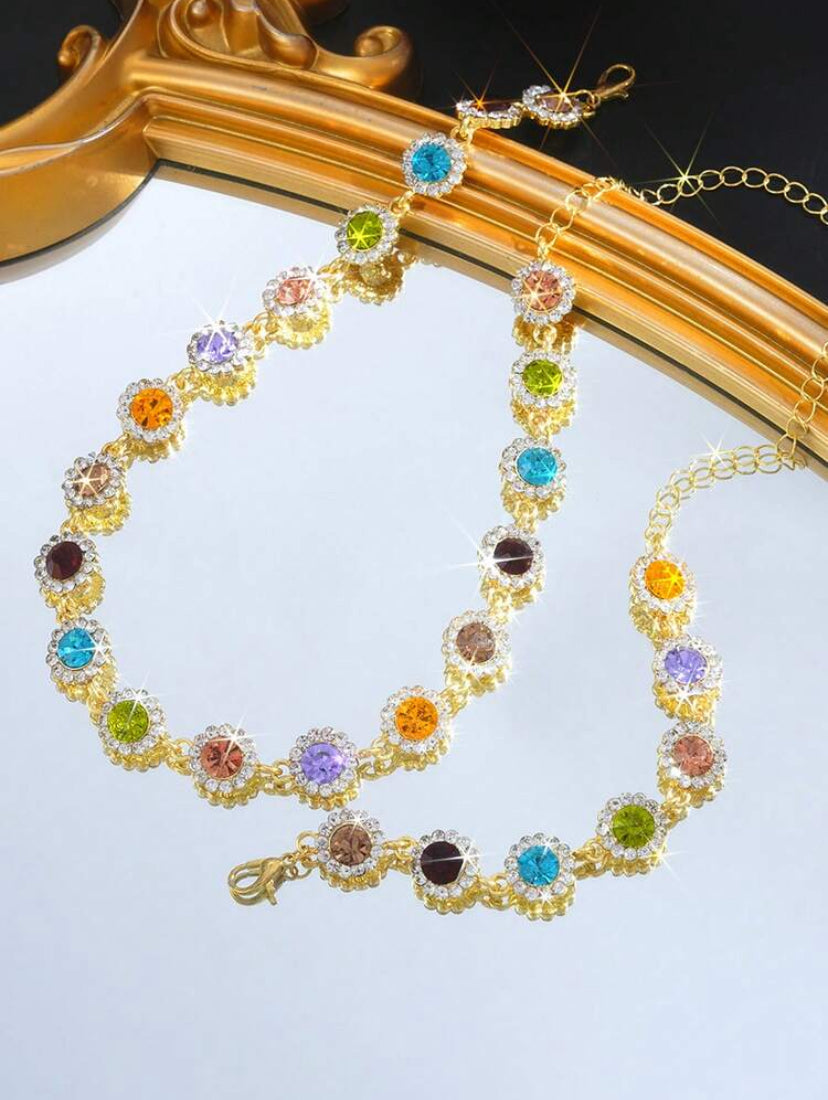 Rainbow Stones Jewelry Set