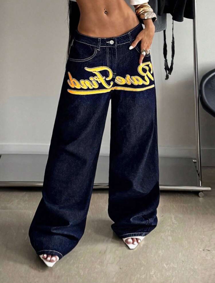 Fancy Print Jeans